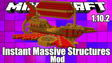 Minecraft Mods:  " Instant Massive Structures Mod 1.10. 2 "