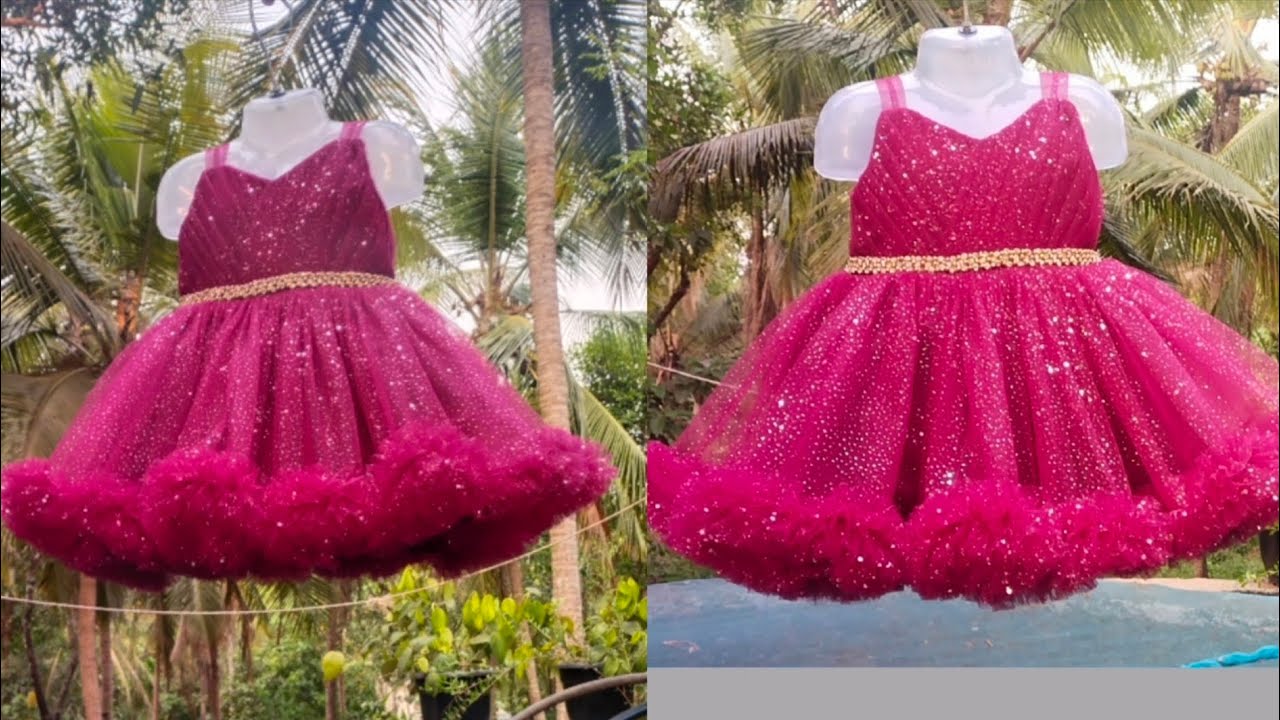 Pink frock with Dark pink net shrug – Issa Studio | Baby frocks designs,  Baby gowns girl, Kids fashion dress