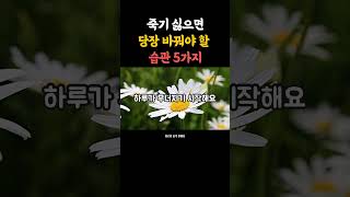 죽기 싫으면 당장 바꿔야 할 습관 5가지 #죽기싫으면 #바꿔야할습관 #건강습관  #중년의삶 #자기돌봄 #감정관리  #몸이보내는신호 #40대건강 #50대건강