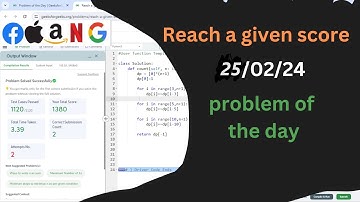 Reach a given score | POTD | 25/02/24 | PROBLEM OF THE DAY | WITH EXPLANATION IN HINDI #gfg #potd