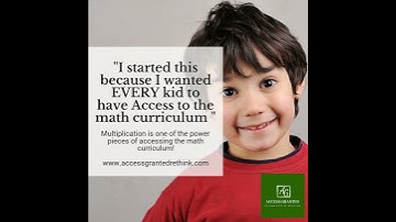 "I started this because I wanted EVERY kid to have Access to the math curriculum "