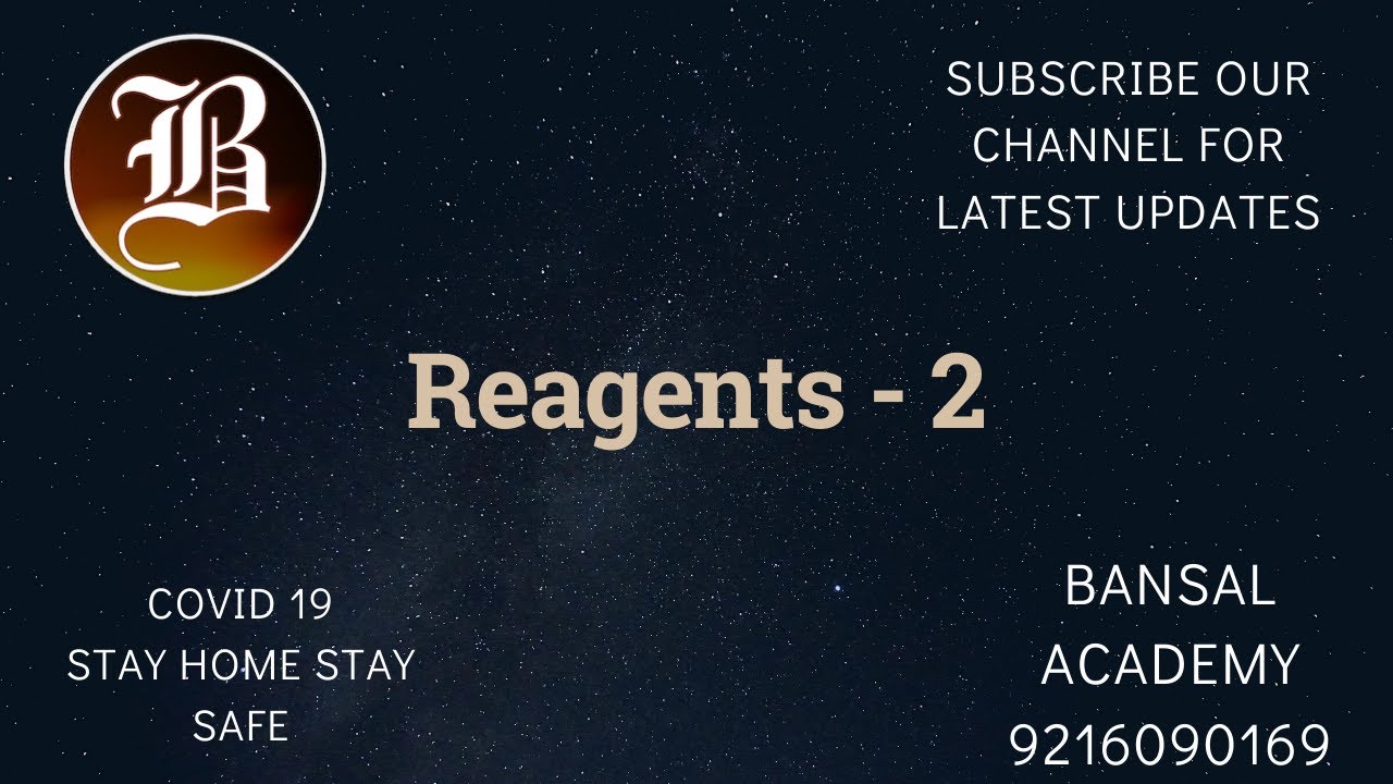 Reagents - 2 I  CSIR NET CHEMISTRY  I  ONLINE LIVE CLASS I LAUNCHING 24 POINT FORMULA BOOKS