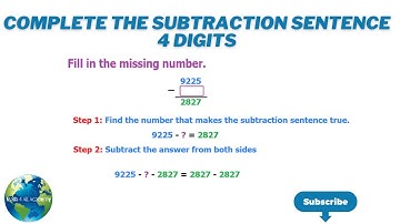 Complete the Subtraction Sentence Up To 4 Digits 🎓 Anyone Can Do Math