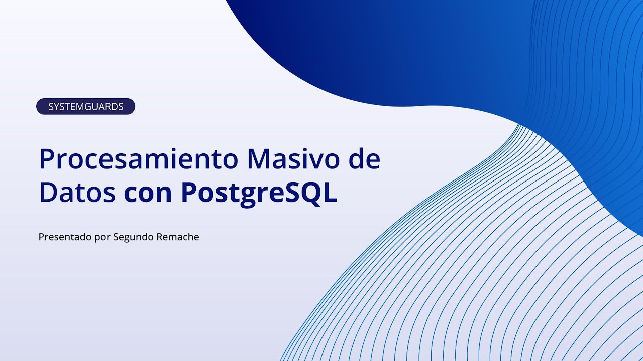 Procesamiento Masivo de Datos con PostgreSQL - YouTube