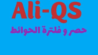 برنامج حصر الكميات ALI-QS  - و طريقة إستخدامه في حصر المباني و الحوائط