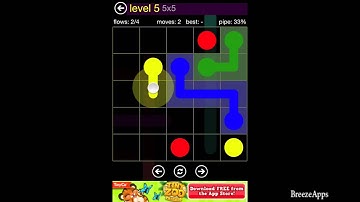 ‪Flow Free 5x5 level 5 (Regular Pack Easy)‬