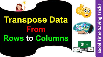 Excel Training : How to Transpose Data From Rows to Columns in Microsoft #Excel [Urdu / Hindi]