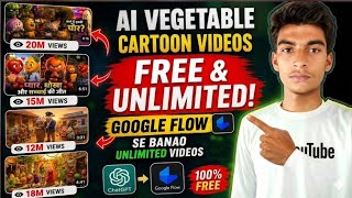 🚀 How To Make Viral Vegetable Cartoon Videos Free | ChatGPT + Google Flow screenshot 5