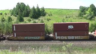 CN 121 intermodal stack train at Beare.