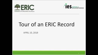 Tour of an ERIC Record Information