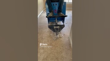 Quick & easy ceramic floor tile removal! 🤯 #asmr #asmrvideo #satisfying #machine #fast #quick #2024