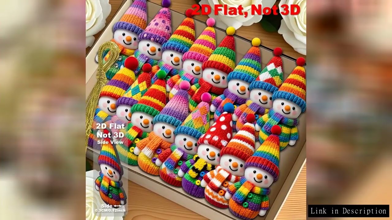 8pcs Christmas Colorful Snowman Tree Decor Pendant Multifunction Wooden Durable Material Christmas S