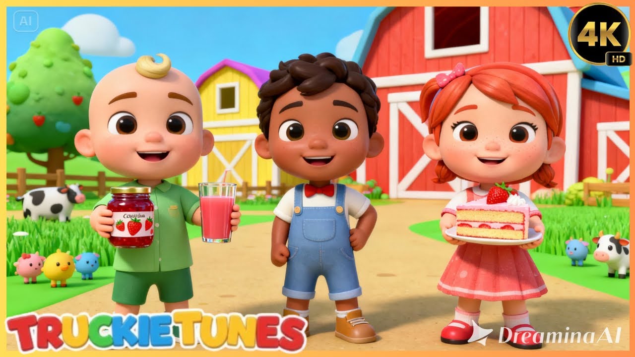 Kdis Enjoy Build Strawberry Shop Song For Kids | Truckie Tune
