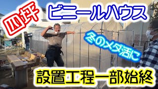 【めだか】ダイムハウスのビニールハウス（四坪）完成までの一部始終　　冬は加温でメダ活しよう！　Ｂ型おやじ