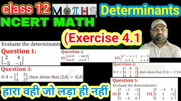 Determinants class 12 | sarnik class 12  | sarnik class 12 ncert in hindi 4.1 |