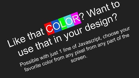 Javascript Color picker with 1 line of code using chrome devtool