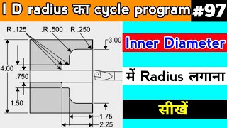 I.d radius cycle program | cnc id radius program | radius cnc programming | cnc radius program | EK