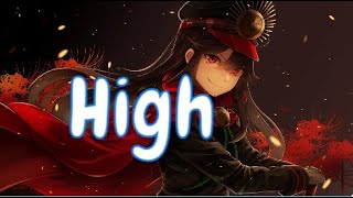 High -JPB ft. Aleesia (Lyrics) NIGHTCORE