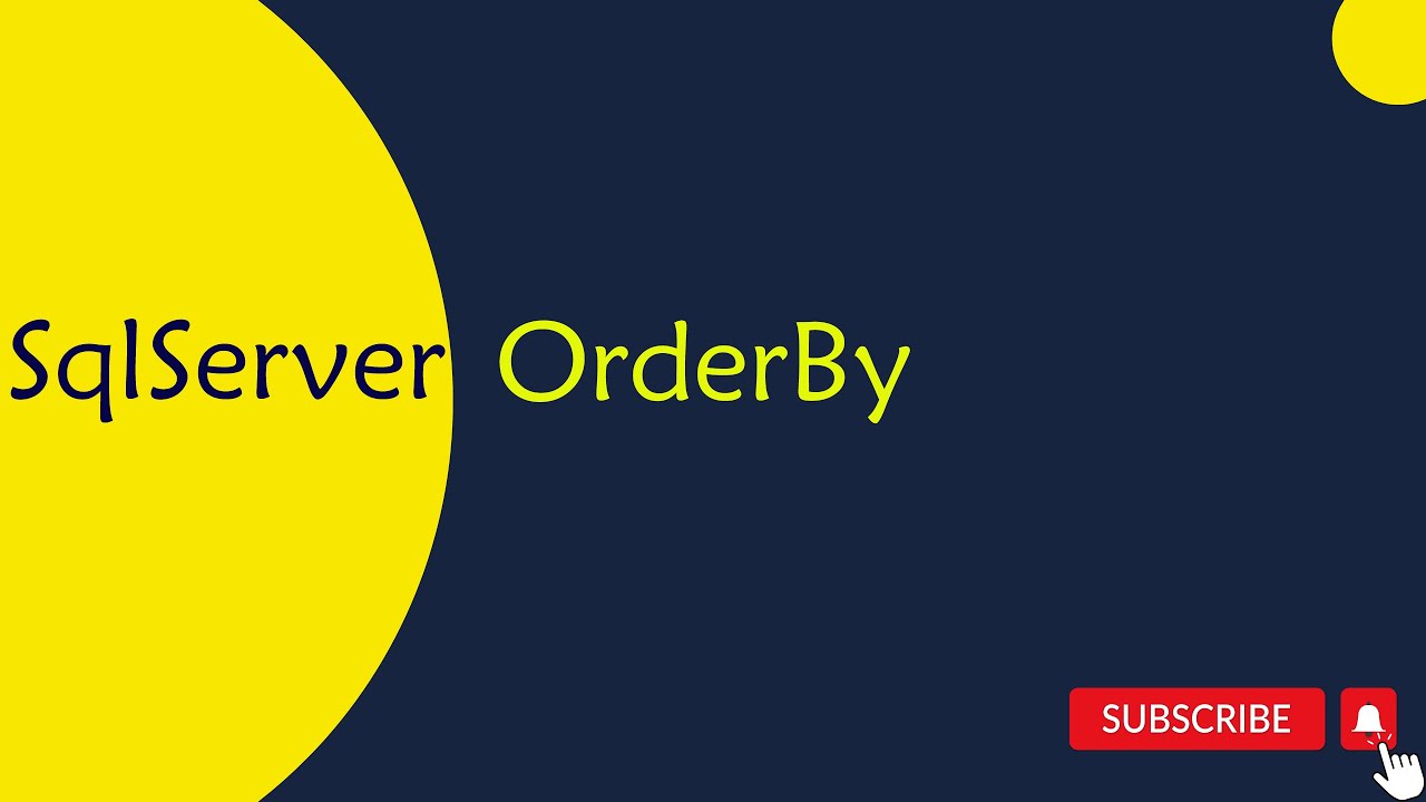 16 .Order By Clause in SQL Server in Telugu - YouTube