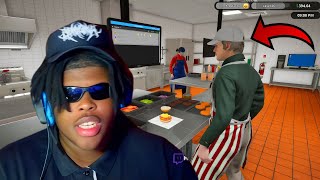 WE OPENED A BURGER RESTURAUNT.. [FAST FOOD SIMULATOR]