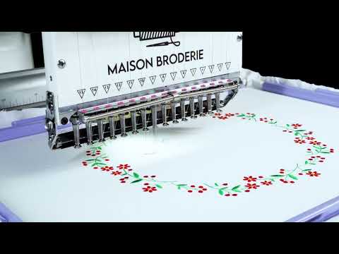 Broderie à plat grand format | Brodeuse industrielle mono-tête Maison Broderie