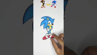 Turn Shadow Into Sonic With Mix Art ❤️😱 #art #shortvideo #satisfying