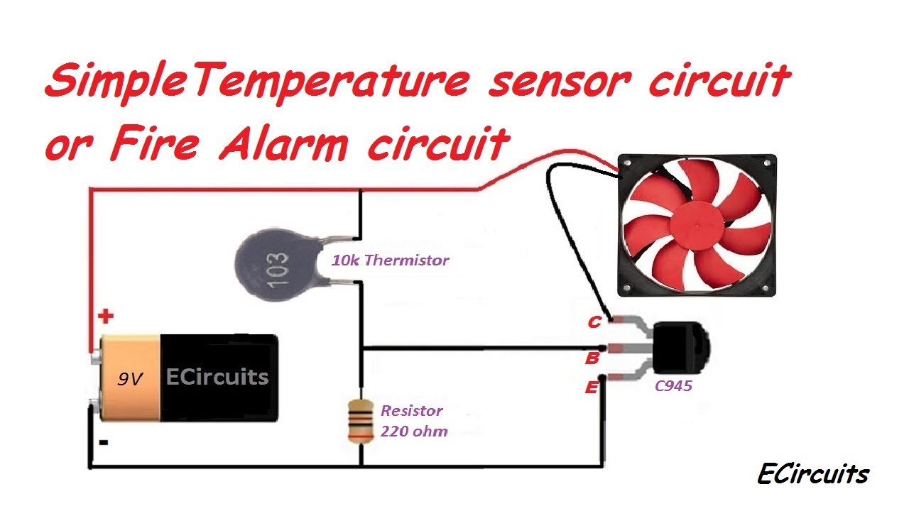 How To Make Fan Control Temperature Sensor Circuit Electronic Circuit Projects Simple Electronic Circuits Electronic Circuit Design