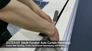 S-CT23-L01 Fully Automatic Curtain Hemming Machine With Rear Fabric Clamp || Curtain Sewing