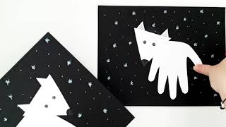 Handprint Arctic Fox Craft Guide