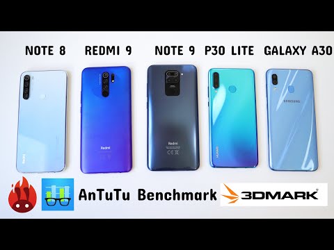 Redmi 9 vs Redmi Note 8 vs Redmi Note 9 vs P30 Lite vs Galaxy A30 | Antutu benchmark🔥
