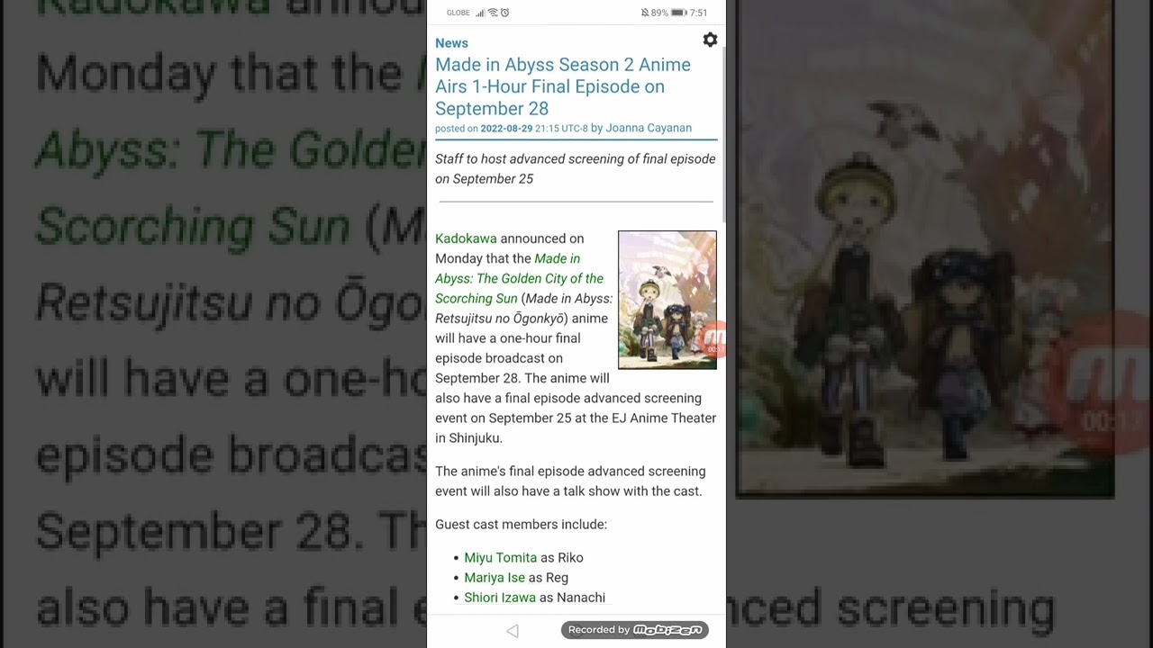 Made In Abyss Anime Will End Season 2 With An Hour-long Episode - Bullfrag