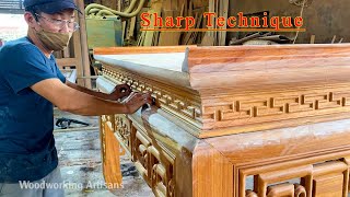 Top Carpentry Skills - Making Extremely Sharp Carved Tables Master Craftsmanship