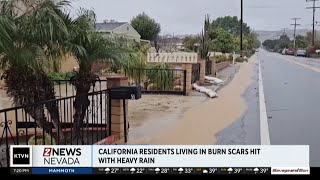 Heavy rains hit southern California burn scars