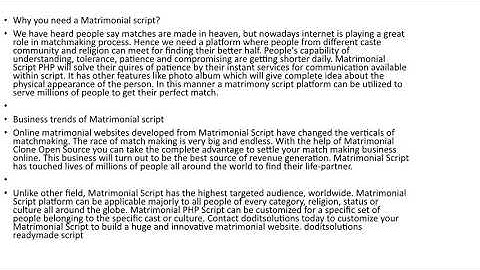 Matrimonial Script | Php Matrimony Script | Ready Made Matrimonial Script