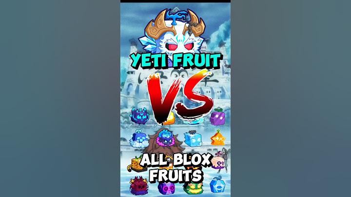 Yeti Fruit Vs All Blox Fruits #shorts #bloxfruits #gaming