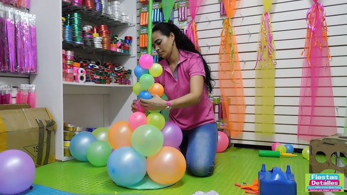 Decoración con globos neon para tus fiestas. 🎈 