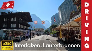 Driving in Switzerland 15: From Beatenberg to Interlaken and Lauterbrunnen | 4K 60fps
