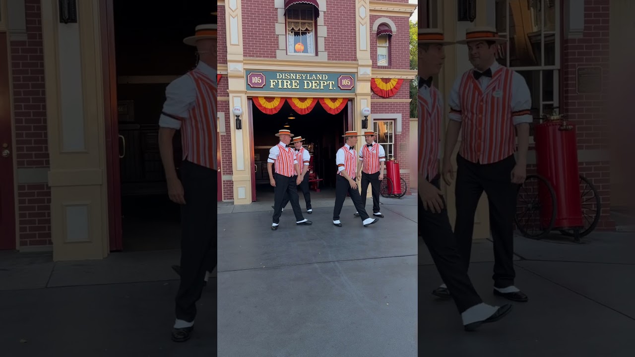 The Dapper Dans perform This is Halloween at #Disneyland!