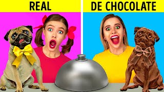 Desafío De Comida Real Vs. De Chocolate Bromas Graciosas Test De Sabor Por 123 Go Food