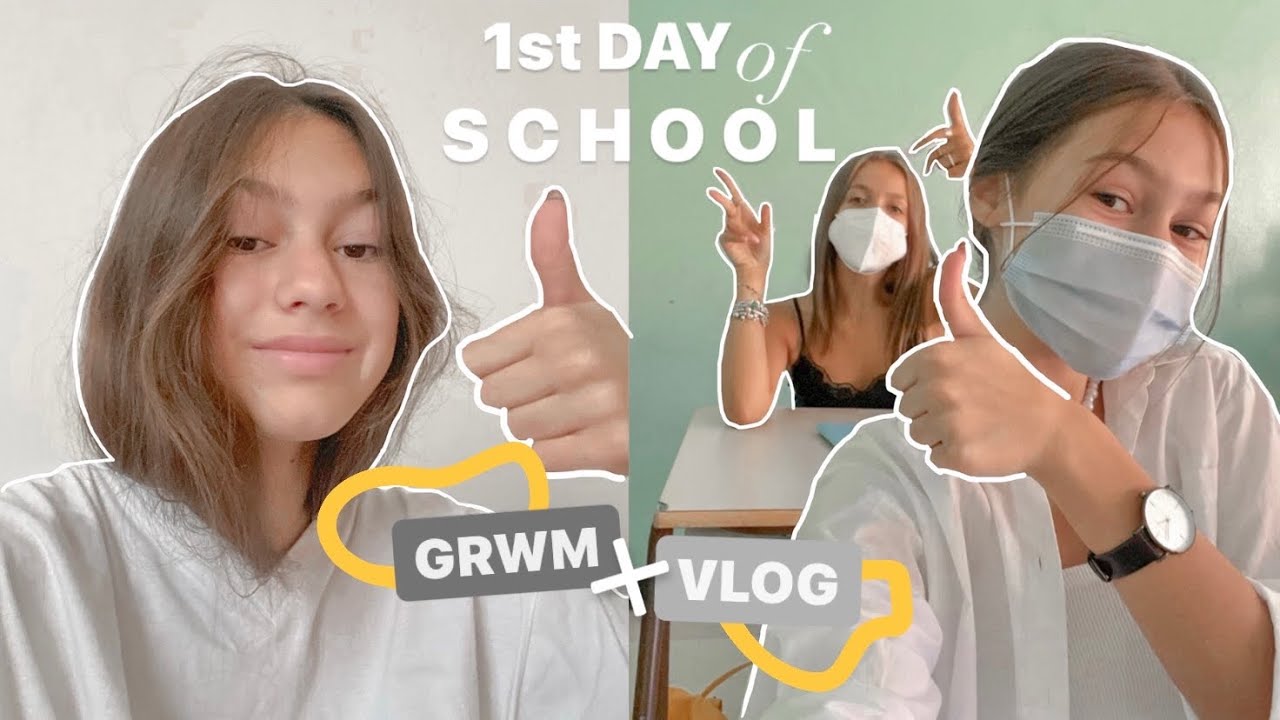 GRWM + FIRST DAY OF SCHOOL VLOG (SCUOLA NUOVA) | Lada Zagudaeva