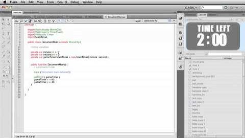 Intro to Actionscript 3 Object Oriented Programming   Making a Countdown Clock Timer Mobile clip26