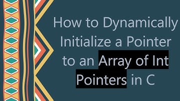 How to Dynamically Initialize a Pointer to an Array of Int Pointers in C