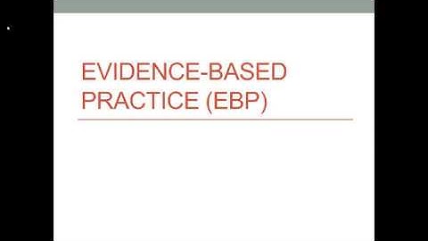 Evidence Based Practice and Meta Analysis