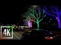 Chicago 4K Night Drive Downtown to O'Hare Christmas (Holiday) Lights Ambience | 4K | ASMR