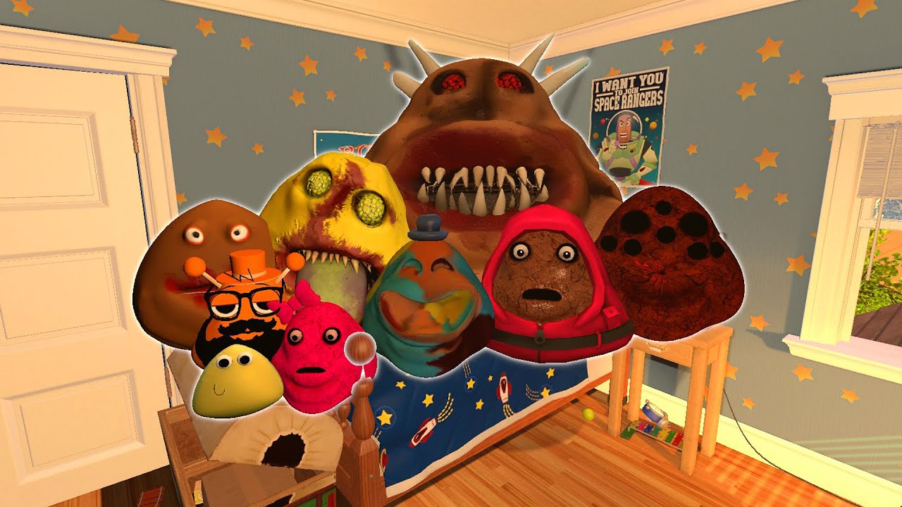 DESTROY ALL NEW 3D POU BOU'S REVENGE & ITALIAN BRAINROT FAMILY in BEDROOM Garry's Mod