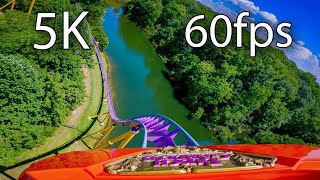 Apollo's Chariot front seat on-ride 5K POV @60fps Busch Gardens Williamsburg