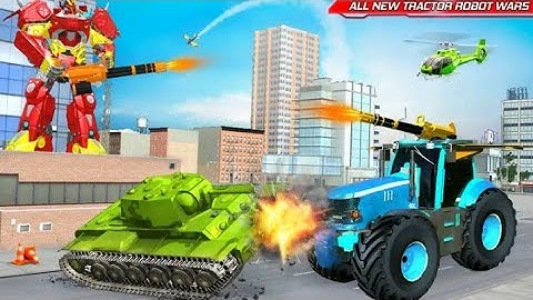Robot tractor cartoon,Flying tractor robot game in which tractors transform into cartoon -Temu Gamer