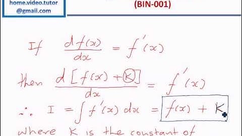 Constant of Integration