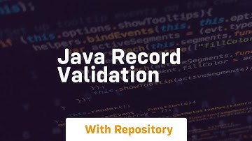 java record validation