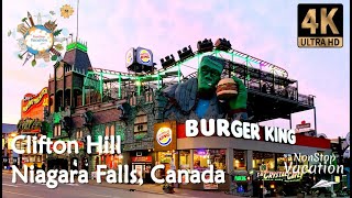 Clifton Hill Niagara Falls City  MOST FAMOUS Street Niagara Falls | Ontario Canada  Walk Tour [4K]